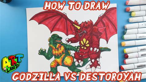 Cómo dibujar a GODZILLA ARDIENTE VS DESTOROYAH