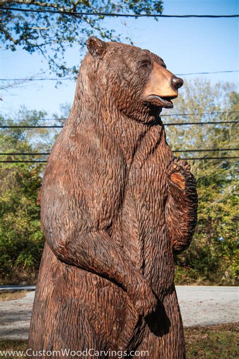 Bear carving, Chainsaw carving, Bear carving wood