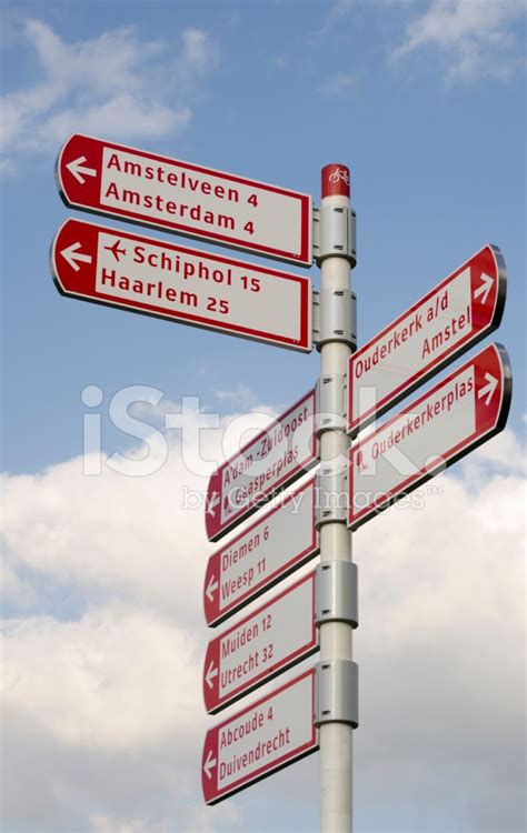 Cycling Routes Sign, Netherlands Stock Photo | Royalty-Free | FreeImages