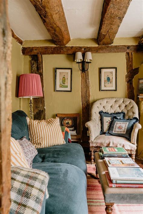 A Charming English Cottage with Color Accents | Cottage living rooms ...