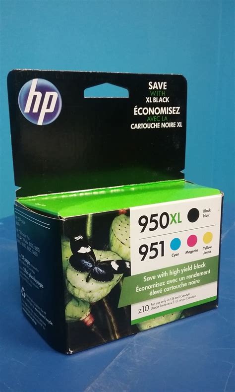 HP 950XL/951 High Yield Black, Standard Tri-Color Ink Cartridges ...