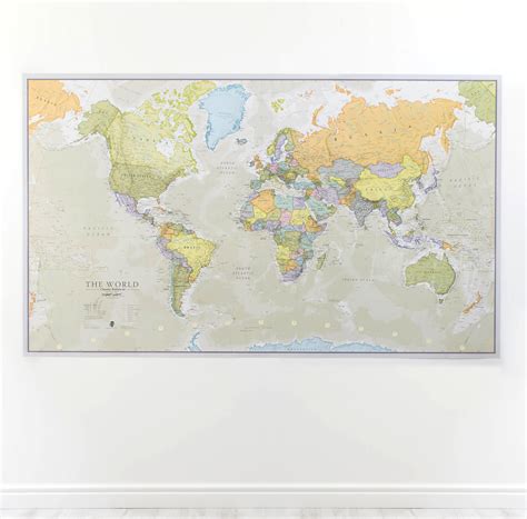 Laminated Map Of The World - Map