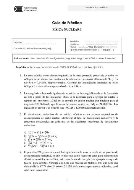 Física Nuclear | msmv 1 msmv | uDocz