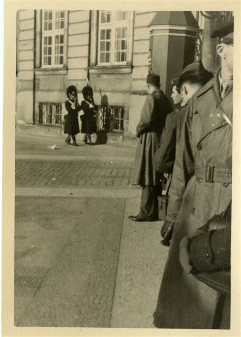 United States servicemen watching the Danish Royal Life Guards in ...