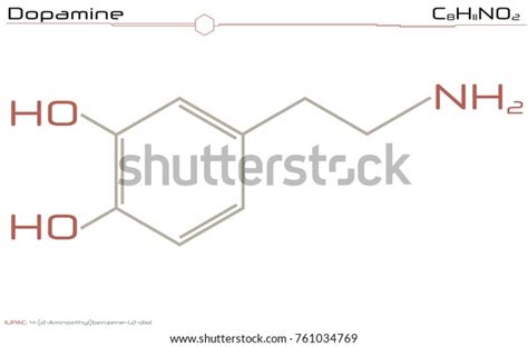 Large Detailed Illustration Molecule Dopamine Stock Vector (Royalty ...