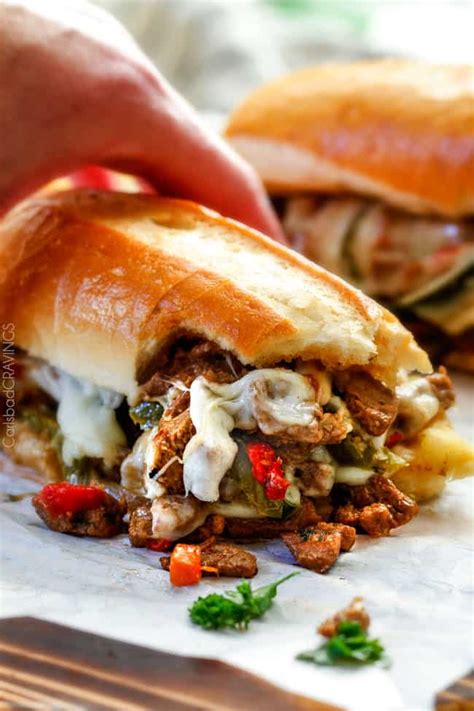 crazy tender, MARINATED Philly Cheesesteak Sandwiches