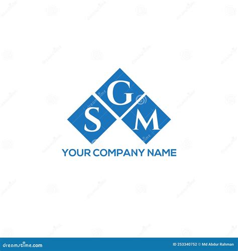 SGM Letter Logo Design on WHITE Background. SGM Creative Initials ...