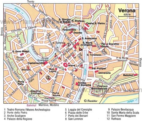 Verona Sightseeing Map