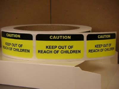 KEEP OUT OF REACH OF CHILDREN Sticker Label 250/rl | eBay