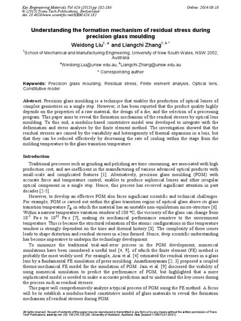 Understanding The Formation Mechanism of Residual Stress During | PDF ...