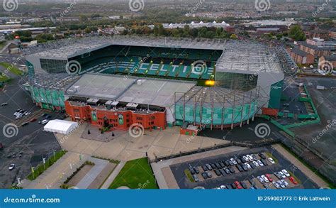 Celtic Stadium in Glasgow the Home of FC Celtic Glasgow - Aerial View ...