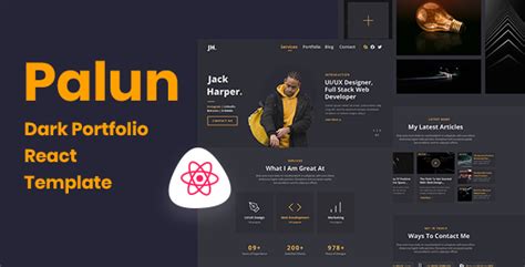 Palun - Portfolio React JS Template by tortoizthemes | ThemeForest