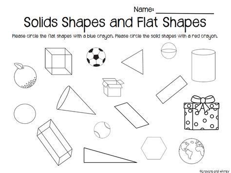 Simple Flat Shapes Worksheets Animal Care