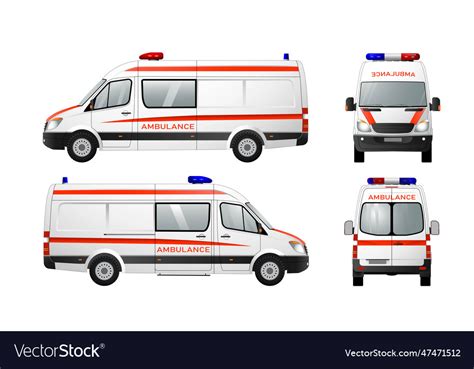 Image of an ambulance car branding mockup Vector Image