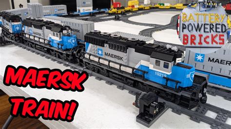 Lego Maersk Train is complete! Dark Azure mod of the 10219 set - YouTube