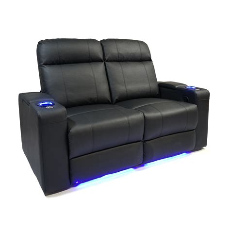 Orren Ellis 62'' Wide Faux Leather Home Theater Configurable Seating ...