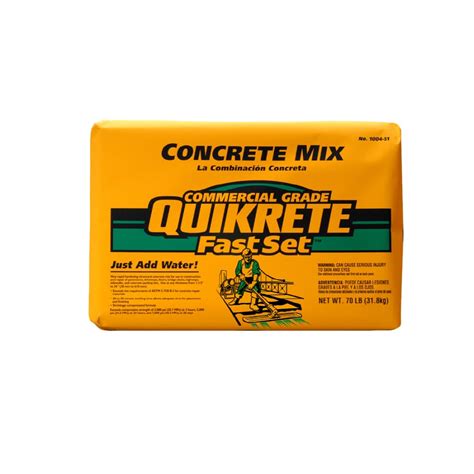 Shop QUIKRETE Fastset 70-lb Gray Fast Setting Concrete Mix at Lowes.com