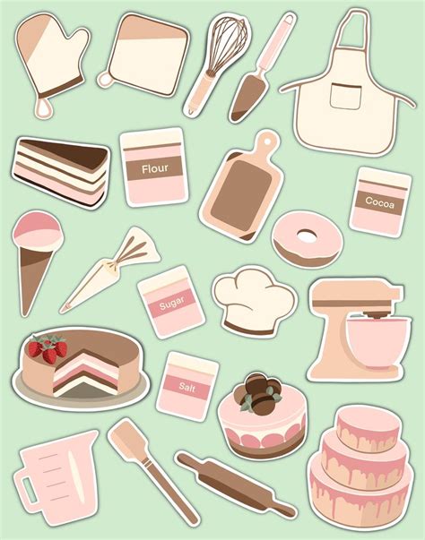 Baking Clipart, Baking Supplies, Kitchen Clipart, Food Clipart, Cake ...