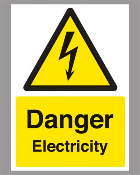 Danger Electricity Sign Self Adhesive Vinyl | From Aspli Safety