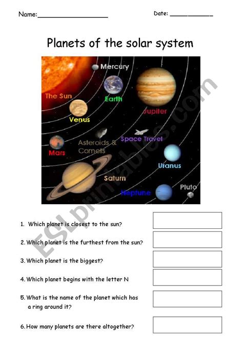 Planets quiz - ESL worksheet by catacc_20