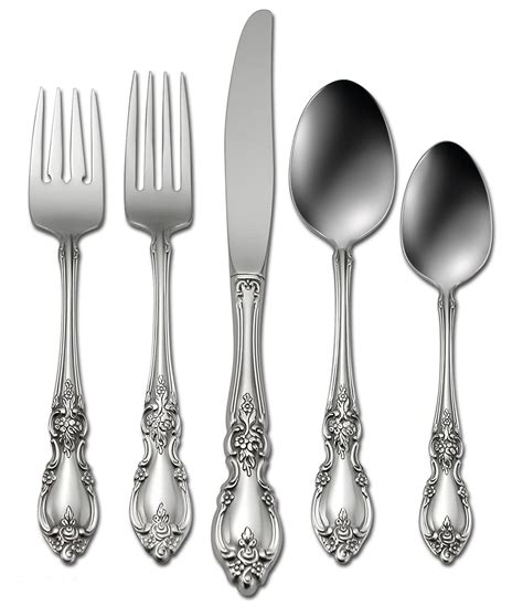 Oneida Louisiana Floral Fiddleback 45-Piece Stainless Steel Flatware ...