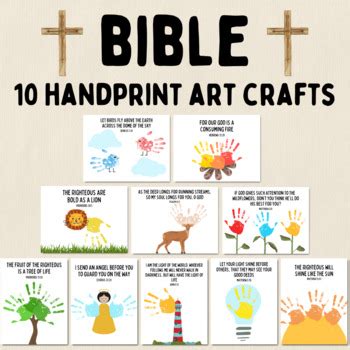 Bible Handprint Crafts | Bible Handprint Art Craft | Christian Church Crafts