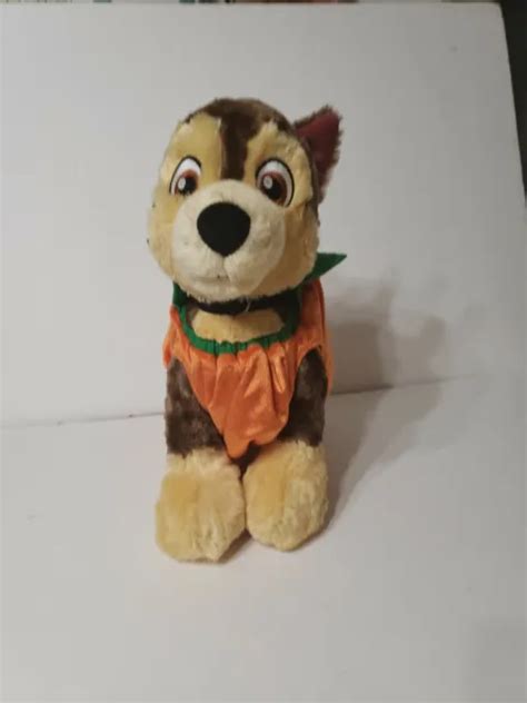 BUILD A BEAR Paw Patrol Chase Nickelodeon Plush Talking Pumpkin Outfit ...