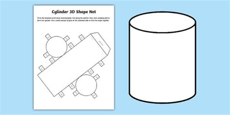 Cylinder 3D Shape Net (teacher made) - Twinkl