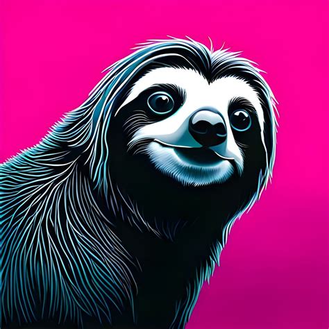 A sloth as pop-art - AI Generated Artwork - NightCafe Creator