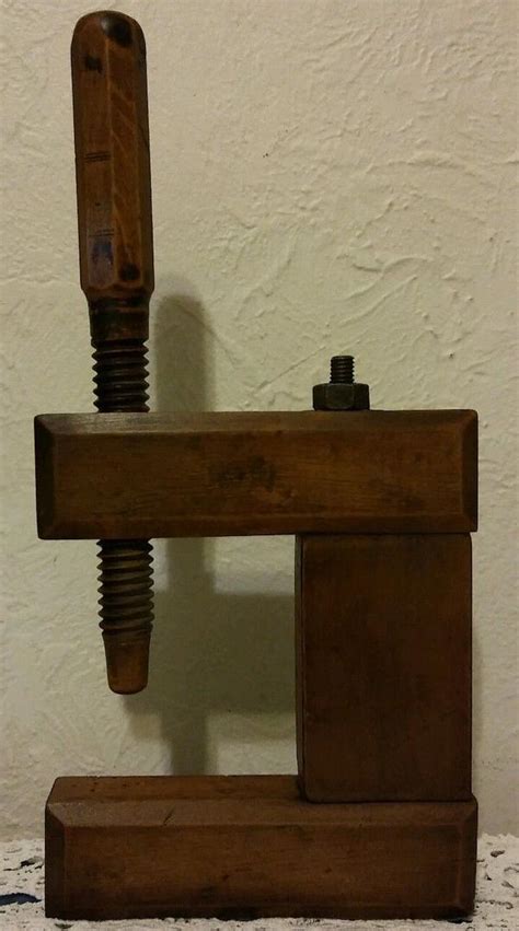 Antique Wooden C Clamp, Wood Vice Clamp, Handmade Tool Decor ...