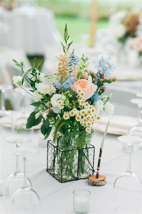 wildflower centrepiece | Wildflower wedding, Wedding centerpieces, Wildflower centerpieces