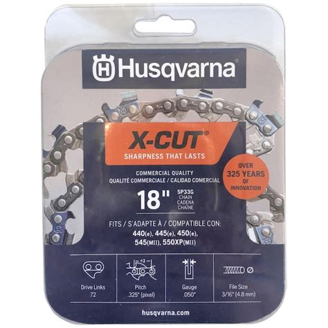 Husqvarna 18-in 72 Link Replacement Chainsaw Chain in the Chainsaw ...