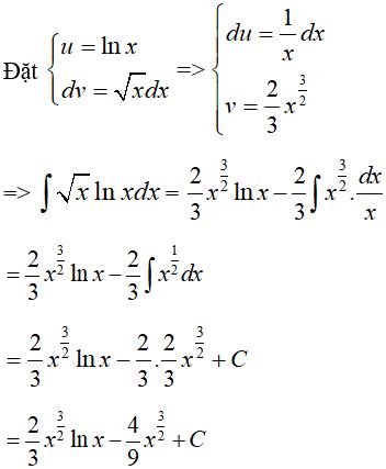 40 Bài tập Tìm nguyên hàm của hàm số mũ, logarit bằng phương pháp nguyên hàm từng phần (2024 ...