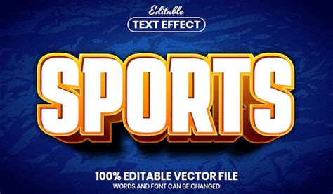 Premium Vector | Sports text, font style editable text effect