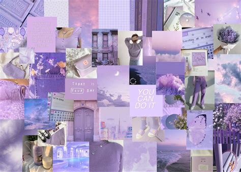 Computer Collage Wallpaper Laptop Computer Purple Aesthetic Wallpaper ...