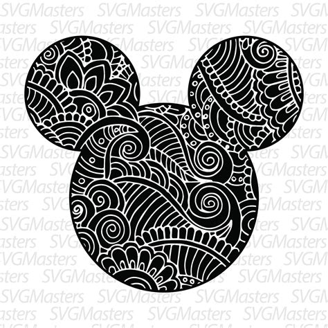 Mickey Mouse Mandala svg - disney vector - digital clipart for design or more , instant download ...