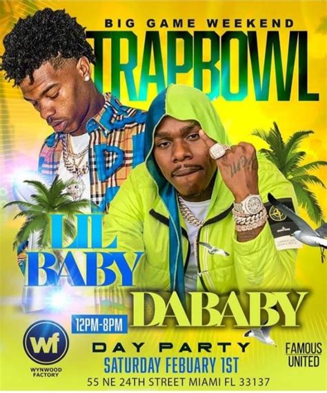 Big Game Weekend Lil Baby & Dababy Live At Wynwood Factory Tickets ...