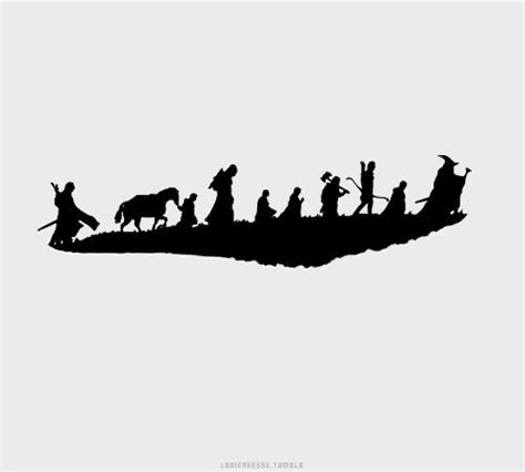 The Fellowship of the Ring Silhouette ... Boromir, Samwise Gamgee ... | Lord of the rings tattoo ...