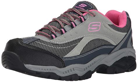 Skechers for Work Women's Doyline Steel Toe Hiker Boot, Gray Pink, Size ...