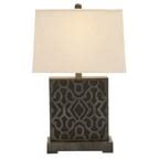 Canopy Knot Oil Rubbed Bronze Table Lamp with Soft Gold Tapered Square ...