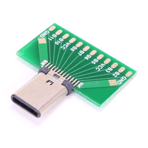 Male USB-C 3.1 Connector SMT with PCB - Audiophonics