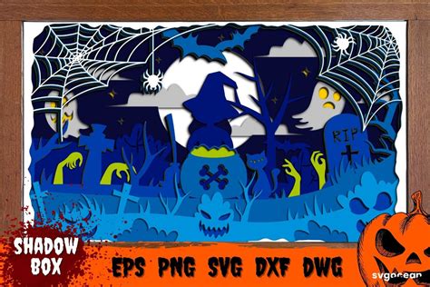 Halloween Shadow Box SVG Svg - So Fontsy