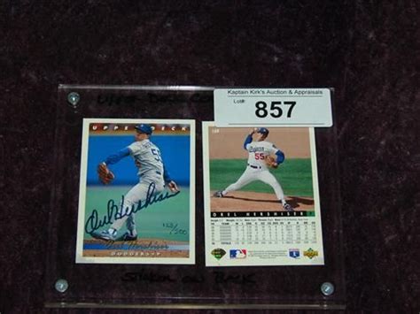 OREL HERSHISER UPPER DECK BASEBALL CARD AUTOGRAPH