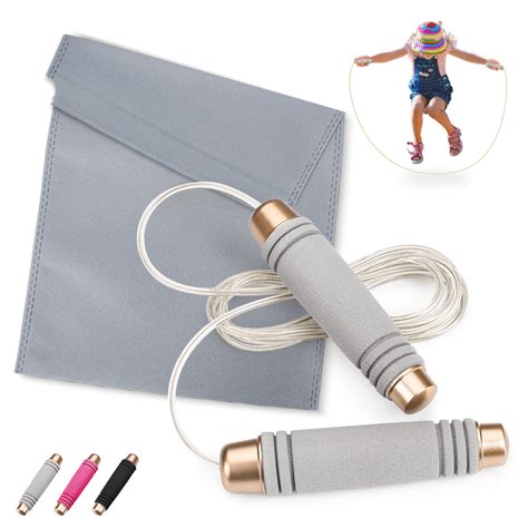 Kalevel Weighted Jump Rope Workout Adjustable Jumping Rope with Foam Handle for Women Kids Men ...