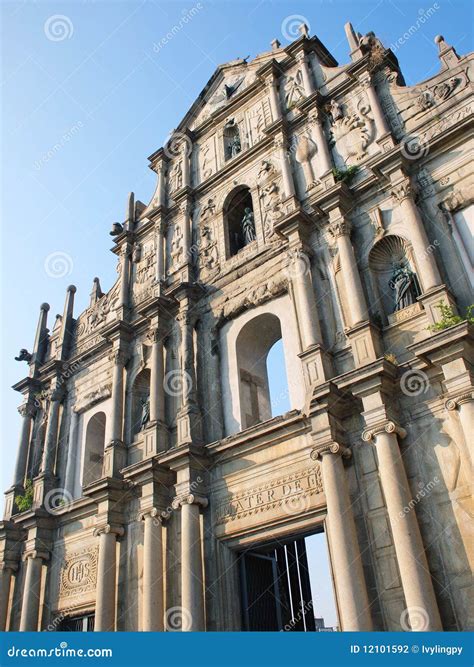 Ruins of St. Paul s stock photo. Image of construct, colonial - 12101592