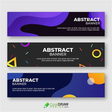 Download Colorful Abstract Web Banner Templates. Free Vector ...