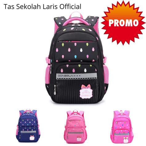 Jual Tas sekolah anak cewek/Tas ransel anak/Tas sekolah anak perempuan lucu - Hitam - Kota ...