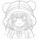 Printable Anime Coloring Page sketch template