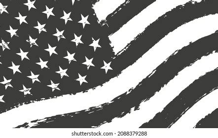 Grunge Wavy Black White American Flag Stock Vector (Royalty Free) 2088379288 | Shutterstock