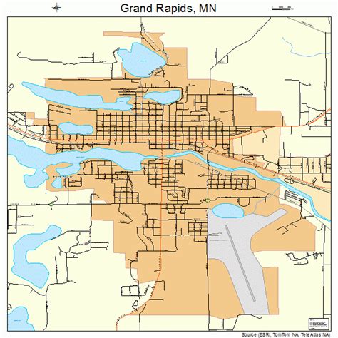 Grand Rapids Minnesota Street Map 2725118